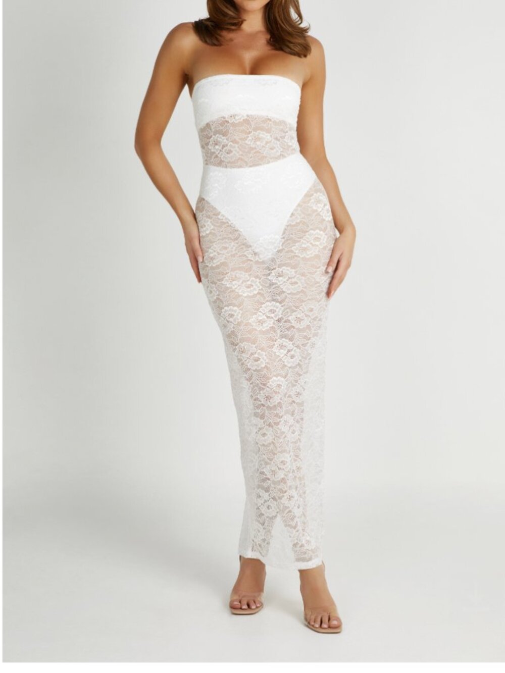Meshki - Sheer lace long dress